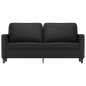 vidaXL Sofá de 2 plazas de cuero sintético negro 140 cm vidaXL Sofá de 2 plazas de cuero sintético negro 140 cm