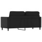 vidaXL Sofá de 2 plazas de cuero sintético negro 140 cm vidaXL Sofá de 2 plazas de cuero sintético negro 140 cm