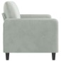 vidaXL Sofá de 2 plazas de terciopelo gris claro 140 cm vidaXL Sofá de 2 plazas de terciopelo gris claro 140 cm