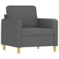 vidaXL Sillón de tela gris oscuro 60 cm vidaXL Sillón de tela gris oscuro 60 cm