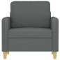 vidaXL Sillón de tela gris oscuro 60 cm vidaXL Sillón de tela gris oscuro 60 cm