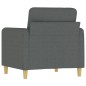 vidaXL Sillón de tela gris oscuro 60 cm vidaXL Sillón de tela gris oscuro 60 cm