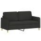 vidaXL Sofá de 2 plazas de tela negro 140 cm vidaXL Sofá de 2 plazas de tela negro 140 cm