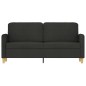 vidaXL Sofá de 2 plazas de tela negro 140 cm vidaXL Sofá de 2 plazas de tela negro 140 cm