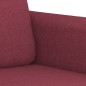 vidaXL Juego de sofás con cojines 3 piezas tela rojo tinto vidaXL Juego de sofás con cojines 3 piezas tela rojo tinto