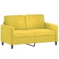 vidaXL Juego de sofás 2 piezas terciopelo amarillo vidaXL Juego de sofás 2 piezas terciopelo amarillo