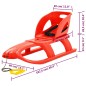 vidaXL Trineo con asiento polipropileno rojo 102,5x40x23 cm vidaXL Trineo con asiento polipropileno rojo 102,5x40x23 cm