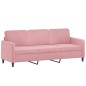 vidaXL Juego de sofás 2 piezas terciopelo rosa vidaXL Juego de sofás 2 piezas terciopelo rosa