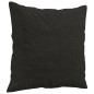 vidaXL Juego de sofás con cojines 3 piezas tela negro vidaXL Juego de sofás con cojines 3 piezas tela negro