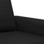 vidaXL Juego de sofás con cojines 3 piezas cuero sintético negro vidaXL Juego de sofás con cojines 3 piezas cuero sintético negro
