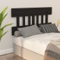 vidaXL Cabecero de cama madera maciza de pino negro 143,5x3x81 cm vidaXL Cabecero de cama madera maciza de pino negro 143,5x3x81 cm