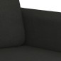 vidaXL Juego de sofás con cojines 2 piezas tela negro vidaXL Juego de sofás con cojines 2 piezas tela negro