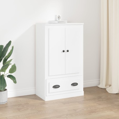 vidaXL Aparador de madera contrachapada blanco 60x35,5x103,5 cm