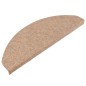 vidaXL Alfombrilla autoadhesiva de escalera 15 uds beige 65x22,5x3,5cm vidaXL Alfombrilla autoadhesiva de escalera 15 uds beige 65x22,5x3,5cm