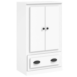 vidaXL Aparador de madera contrachapada blanco 60x35,5x103,5 cm