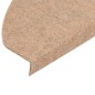 vidaXL Alfombrilla autoadhesiva de escalera 15 uds beige 65x22,5x3,5cm vidaXL Alfombrilla autoadhesiva de escalera 15 uds beige 65x22,5x3,5cm
