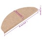 vidaXL Alfombrilla autoadhesiva de escalera 15 uds beige 65x22,5x3,5cm vidaXL Alfombrilla autoadhesiva de escalera 15 uds beige 65x22,5x3,5cm