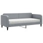 vidaXL Sofá cama con colchón tela gris claro 80x200 cm vidaXL Sofá cama con colchón tela gris claro 80x200 cm