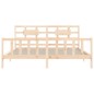 vidaXL Estructura de cama de matrimonio con cabecero madera maciza vidaXL Estructura de cama de matrimonio con cabecero madera maciza
