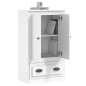 vidaXL Aparador de madera contrachapada blanco 60x35,5x103,5 cm vidaXL Aparador de madera contrachapada blanco 60x35,5x103,5 cm