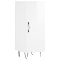 vidaXL Aparador alto madera contrachapada blanco brillo 34,5x34x180 cm