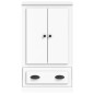 vidaXL Aparador de madera contrachapada blanco 60x35,5x103,5 cm vidaXL Aparador de madera contrachapada blanco 60x35,5x103,5 cm