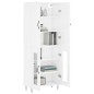 vidaXL Aparador alto madera contrachapada blanco brillo 69,5x34x180 cm vidaXL Aparador alto madera contrachapada blanco brillo 69,5x34x180 cm