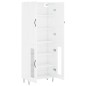 vidaXL Aparador alto madera contrachapada blanco brillo 69,5x34x180 cm vidaXL Aparador alto madera contrachapada blanco brillo 69,5x34x180 cm