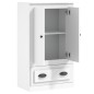 vidaXL Aparador de madera contrachapada blanco 60x35,5x103,5 cm vidaXL Aparador de madera contrachapada blanco 60x35,5x103,5 cm
