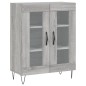vidaXL Aparador alto madera contrachapada gris sonoma 69,5x34x180 cm vidaXL Aparador alto madera contrachapada gris sonoma 69,5x34x180 cm