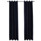 vidaXL Cortinas opacas con anillas 2 uds terciopelo negro 140x245 cm vidaXL Cortinas opacas con anillas 2 uds terciopelo negro 140x245 cm