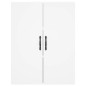 vidaXL Aparador alto madera contrachapada blanco 69,5x34x180 cm
