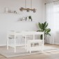 vidaXL Banco de recibidor madera maciza de pino blanco 60x28x45 cm vidaXL Banco de recibidor madera maciza de pino blanco 60x28x45 cm