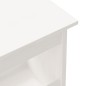 vidaXL Banco de recibidor madera maciza de pino blanco 60x28x45 cm vidaXL Banco de recibidor madera maciza de pino blanco 60x28x45 cm