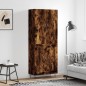 vidaXL Aparador alto madera contrachapada roble ahumado 69,5x34x180 cm vidaXL Aparador alto madera contrachapada roble ahumado 69,5x34x180 cm