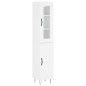 vidaXL Aparador alto madera contrachapada blanco 34,5x34x180 cm vidaXL Aparador alto madera contrachapada blanco 34,5x34x180 cm