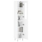 vidaXL Aparador alto madera contrachapada blanco 34,5x34x180 cm vidaXL Aparador alto madera contrachapada blanco 34,5x34x180 cm