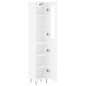 vidaXL Aparador alto madera contrachapada blanco 34,5x34x180 cm vidaXL Aparador alto madera contrachapada blanco 34,5x34x180 cm