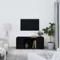 vidaXL Mueble para TV madera contrachapada negra 100x35x40 cm