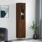 vidaXL Aparador alto madera contrachapada roble marrón 34,5x34x180 cm vidaXL Aparador alto madera contrachapada roble marrón 34,5x34x180 cm