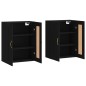 vidaXL Armarios de pared 2 uds madera de ingeniería negro vidaXL Armarios de pared 2 uds madera de ingeniería negro
