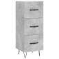 vidaXL Aparador de madera contrachapada gris hormigón 34,5x34x180 cm vidaXL Aparador de madera contrachapada gris hormigón 34,5x34x180 cm