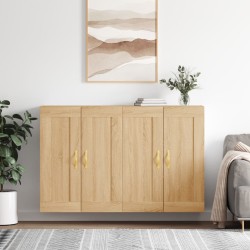 vidaXL Armarios de pared 2 uds madera de ingeniería roble Sonoma