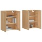 vidaXL Armarios de pared 2 uds madera de ingeniería roble Sonoma vidaXL Armarios de pared 2 uds madera de ingeniería roble Sonoma