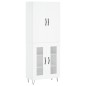 vidaXL Aparador alto madera contrachapada blanco 69,5x34x180 cm vidaXL Aparador alto madera contrachapada blanco 69,5x34x180 cm
