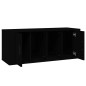 vidaXL Mueble para TV madera contrachapada negra 100x35x40 cm