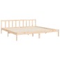 vidaXL Estructura de cama de matrimonio con cabecero madera maciza vidaXL Estructura de cama de matrimonio con cabecero madera maciza