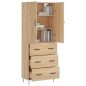 vidaXL Aparador alto madera contrachapada color roble 69,5x34x180 cm vidaXL Aparador alto madera contrachapada color roble 69,5x34x180 cm