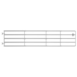 vidaXL Cancela de 5 barras para campo acero plateado (150-400)x90 cm
