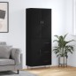 vidaXL Aparador alto madera contrachapada negro 69,5x34x180 cm vidaXL Aparador alto madera contrachapada negro 69,5x34x180 cm